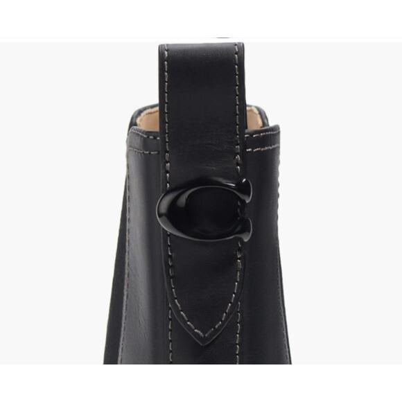 Coach Jayla Chelsea Leather Ankle Lug Boots | Womens 9, Black NEW - Picture 5 of 7